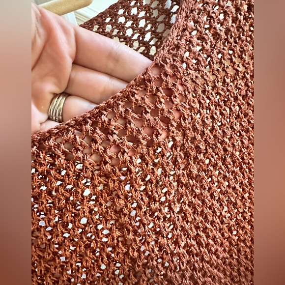 Crotchet open-stitch brown sweater ORSAY, size M. - Picture 8 of 9